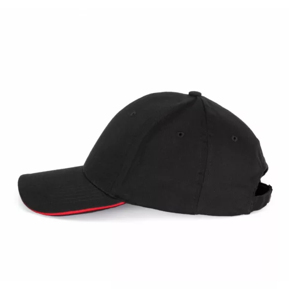 KP153-Sapca-din-bumbac-6-panele-SANDWICH-PEAK-BlackRed