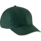 KP153-Sapca-din-bumbac-6-panele-SANDWICH-PEAK-Forest-GreenBeige