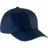 KP153-Sapca-din-bumbac-6-panele-SANDWICH-PEAK-NavySky-Blue
