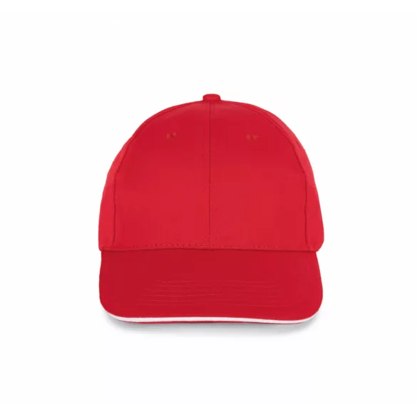 KP153-Sapca-din-bumbac-6-panele-SANDWICH-PEAK-RedWhite