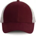 kp158 - Sapca - 6 panele - TRUCKER - [Burgundy/Light Grey]