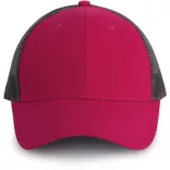 kp158 - Sapca - 6 panele - TRUCKER - [Fuchsia/Dark Grey]