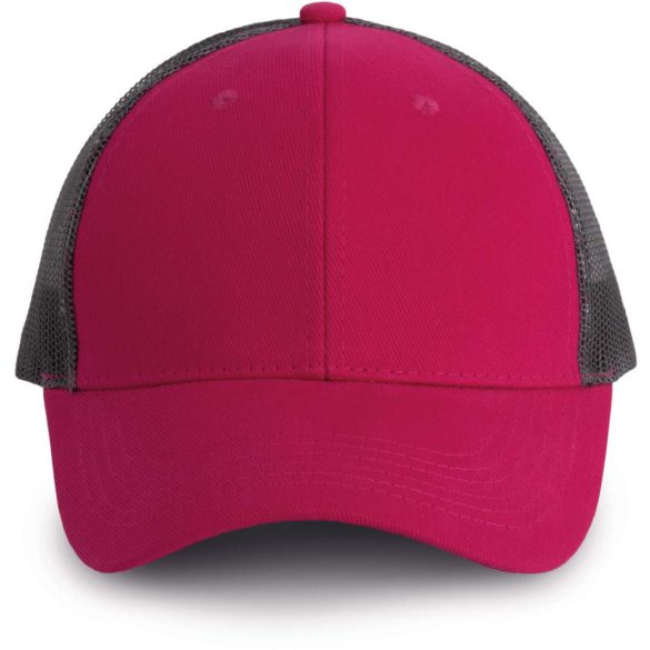 kp158 - Sapca - 6 panele - TRUCKER - [Fuchsia/Dark Grey]