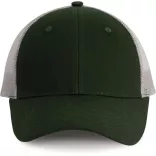 kp158 - Sapca - 6 panele - TRUCKER - [Forest Green/Light Grey]