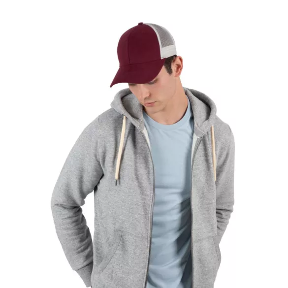 kp158 - Sapca - 6 panele - TRUCKER - [Forest Green/Light Grey]
