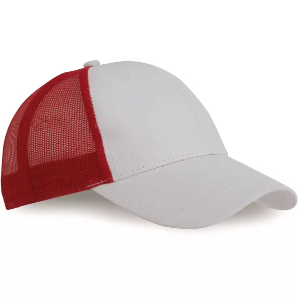 kp158 - Sapca - 6 panele - TRUCKER - [White/Red]