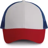 kp158 - Sapca - 6 panele - TRUCKER - [White/Red/Royal Blue]