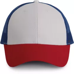 kp158 - Sapca - 6 panele - TRUCKER - [White/Red/Royal Blue]
