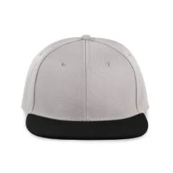 kp160 - Sapca - 6 panele - SNAPBACK - [Light Grey/Black]