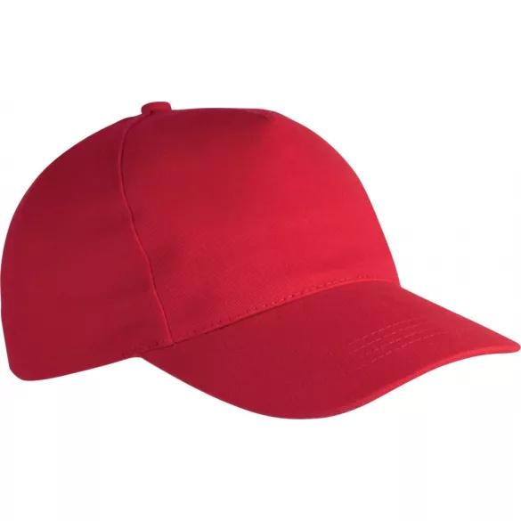 KP162-Sapca-din-bumbac-5-panele-HEAVY-COTTON-Red