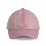 KP165 - Sapca din bumbac - 6 panele - VINTAGE - [Dark Pink Washed]