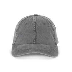   KP165 - Sapca din bumbac - 6 panele - VINTAGE - [Storm Grey Washed]