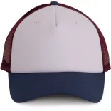 kp170 - Sapca - 5 panele - TRUCKER - [White/Indigo/Wine]