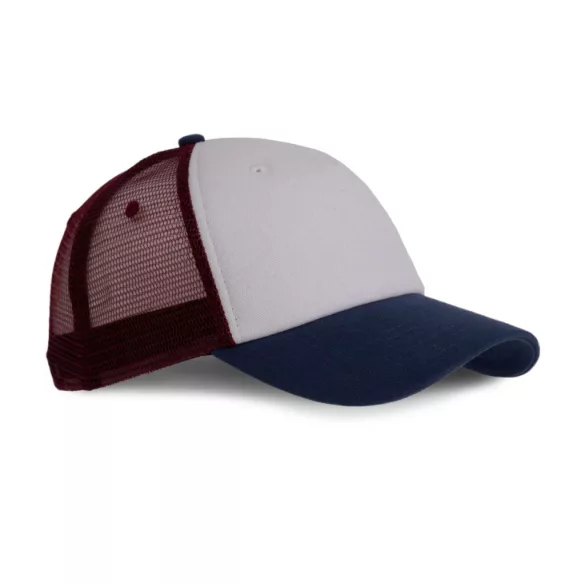 kp170 - Sapca - 5 panele - TRUCKER - [White/Indigo/Wine]