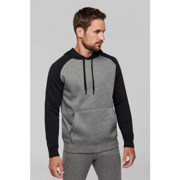 PA369-Hanorac-cu-gluga-barbati-ADULT-TWO-TONE-HOODED-SWEATSHIRT-Grey-H