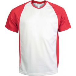 pa467wh_re-Tricou-sport-adult-unisex-PROACT-TWO-TONE-SPORT-White-Red