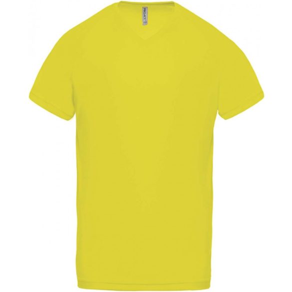 pa476fye-Tricou-sport-adult-barbat-PROACT-SPORT-V-NECK-Fluorescent-Yel