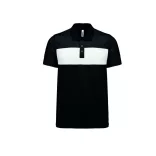 pa493-Tricou-polo-adult-barbat-PROACT-POLYESTER-Black-White