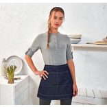 pr125 - Sort de brau cu cusatura de blug PREMIER - [Black Denim]