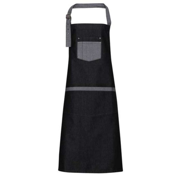 pr127 - Sort cu baveta si buzunar in 2 culori PREMIER - [Black Denim]