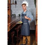 pr127 - Sort cu baveta si buzunar in 2 culori PREMIER - [Black Denim]