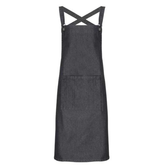 pr129 - Sort cu bretele incrucisate BARISTA - [Black Denim]