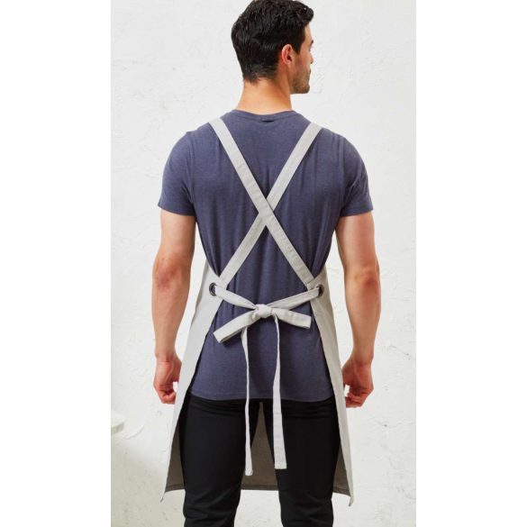 pr129 - Sort cu bretele incrucisate BARISTA - [Black Denim]