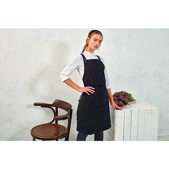 pr129 - Sort cu bretele incrucisate BARISTA - [Grey Denim]