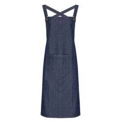 pr129 - Sort cu bretele incrucisate BARISTA - [Indigo Denim]