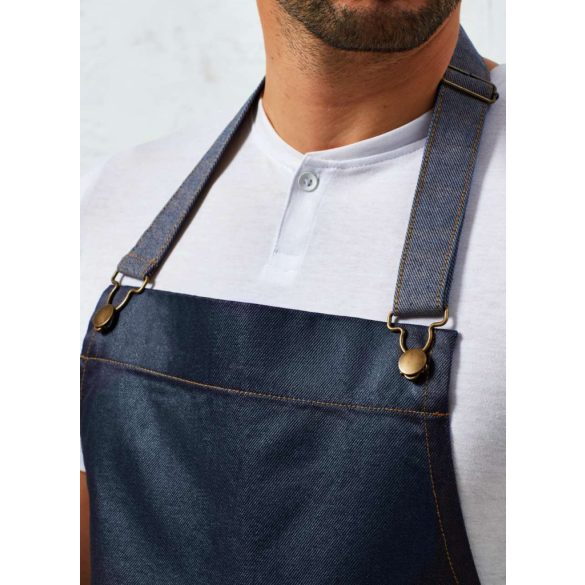 pr134 - Sort cu baveta si aspect de blug DISTRICT - [Black Denim]