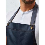 pr134 - Sort cu baveta si aspect de blug DISTRICT - [Indigo Denim]