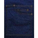 pr135 - Sort de brau din denim DIVISION - [Indigo/Brown Denim]