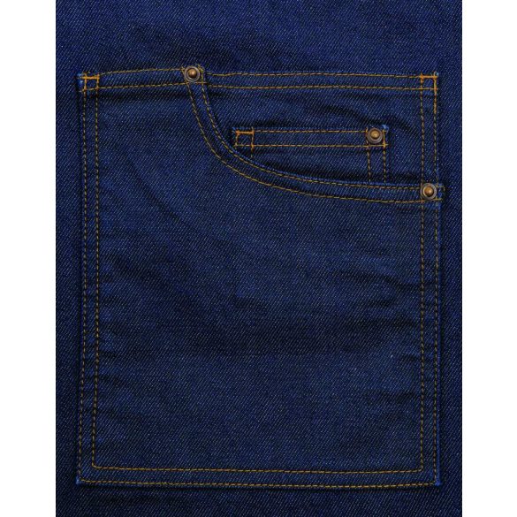 pr135 - Sort de brau din denim DIVISION - [Indigo/Brown Denim]