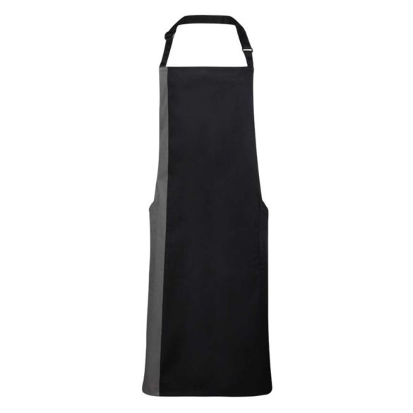 pr162 - Sort cu baveta in 2 culori COLOURS COLLECTION - [Black/Dark Grey]