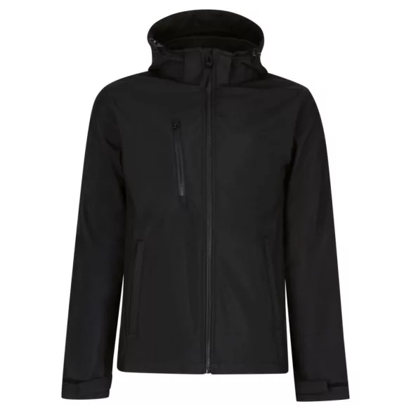 re701 - Softshell barbati cu 3 straturi si gluga Venturer [Black/Black]