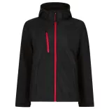 re701 - Softshell barbati cu 3 straturi si gluga Venturer [Black/Classic Red]