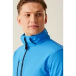 re701 - Softshell barbati cu 3 straturi si gluga Venturer [Navy/French Blue]