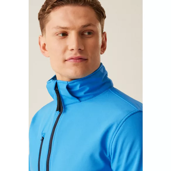 re701 - Softshell barbati cu 3 straturi si gluga Venturer [Navy/French Blue]