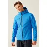 re701 - Softshell barbati cu 3 straturi si gluga Venturer [Seal Grey/Black]