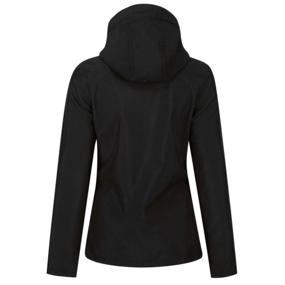 re702 - Softshell dama cu 3 straturi si gluga Venturer [Black/Black]