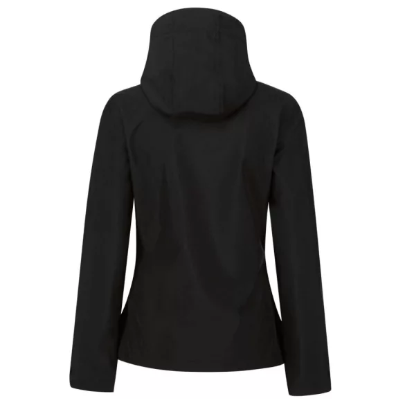 re702 - Softshell dama cu 3 straturi si gluga Venturer [Black/Classic Red]