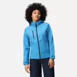 re702 - Softshell dama cu 3 straturi si gluga Venturer [Navy/Navy]
