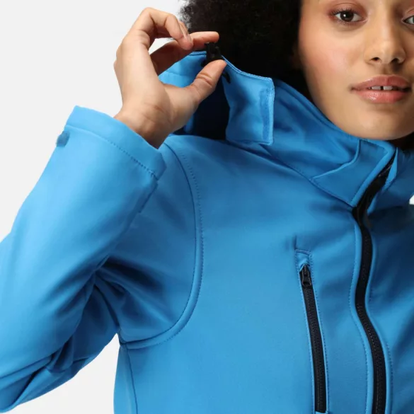 re702 - Softshell dama cu 3 straturi si gluga Venturer [Navy/Navy]