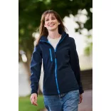 re702 - Softshell dama cu 3 straturi si gluga Venturer [Navy/Navy]
