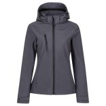 re702 - Softshell dama cu 3 straturi si gluga Venturer [Seal Grey/Black]