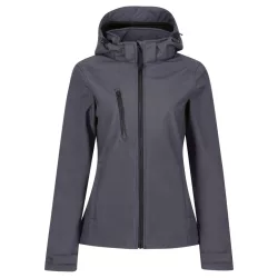  re702 - Softshell dama cu 3 straturi si gluga Venturer [Seal Grey/Black]