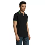 so00577-Tricou-polo-adult-barbat-Sols-Pasadena-Black-Lime