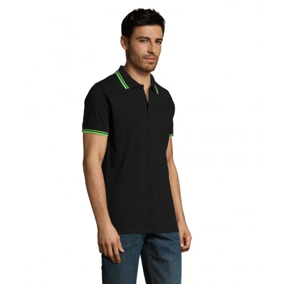 so00577-Tricou-polo-adult-barbat-Sols-Pasadena-Black-Lime