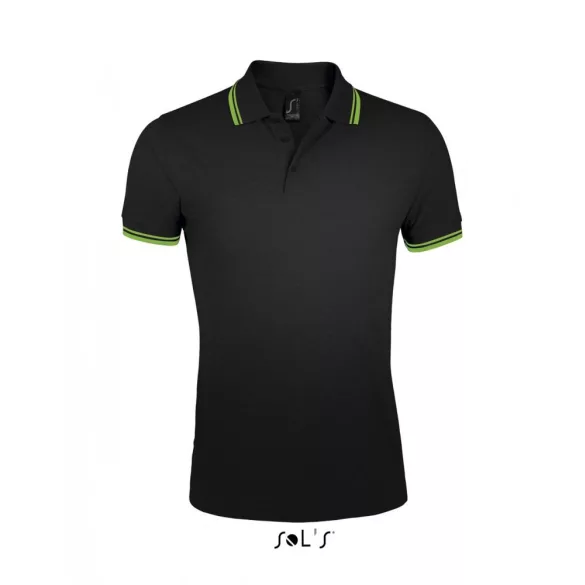 so00577-Tricou-polo-adult-barbat-Sols-Pasadena-Black-Lime