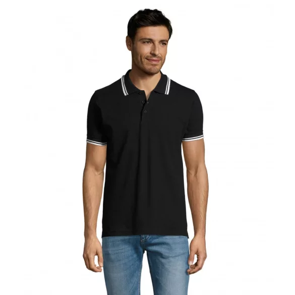 so00577-Tricou-polo-adult-barbat-Sols-Pasadena-Black-White